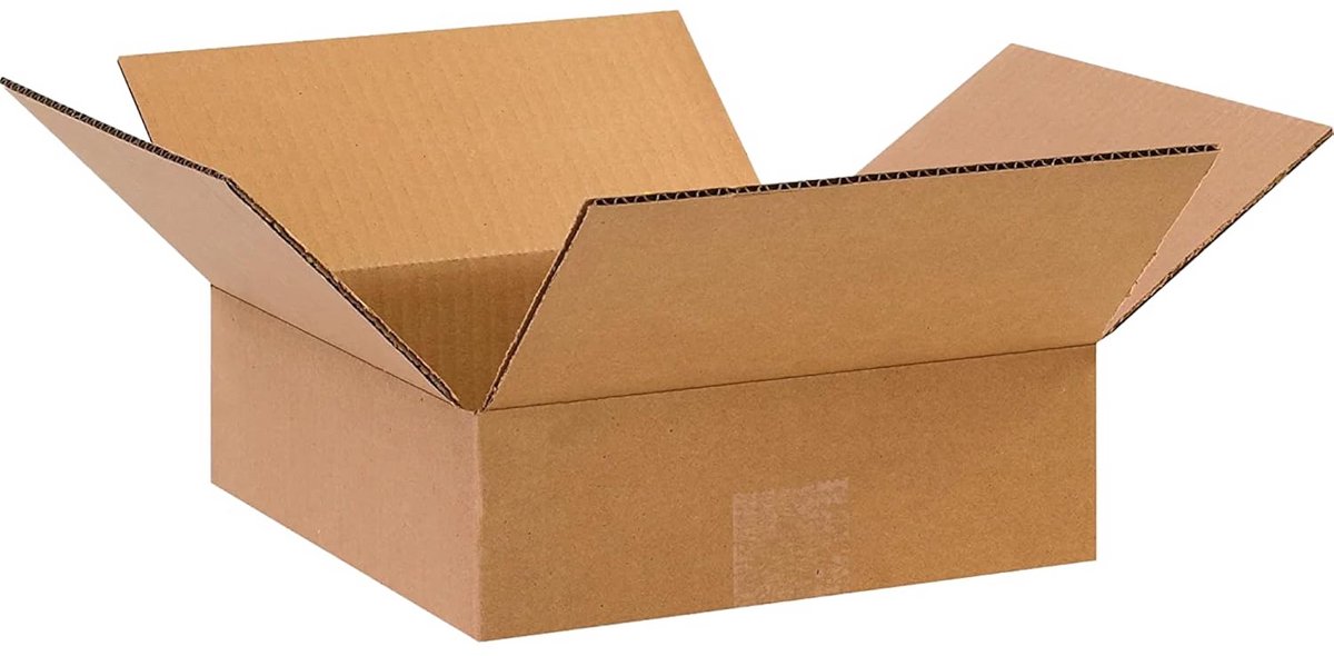 Platte Verzenddozen - Kartonnen Dozen Plat - Platte Producten Verzenden - Ideale Pasvorm - 25x25x7 cm - Kraft