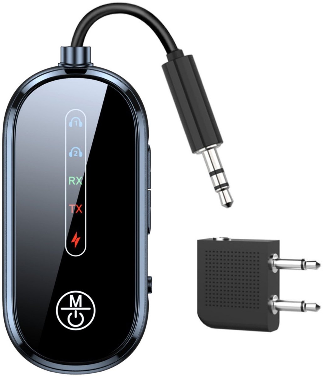 bluetooth receiver - bluetooth transmitter - Bluetooth-adapter - Geschikt voor vliegreizen, tv's, sportscholen, tablets - Inclusief adapter - Zwart