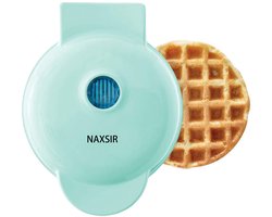 NAXSIR Mini Ontbijtapparaat - Rond wafelmaker / Wafelijzer voor Thuis