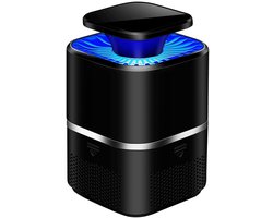 Muggenlamp - Muggenverdelger - Muggenlamp binnen - Lichtaantrekkende muggenvanger - Mini insectenverdelger - UV-licht muggenlokker - Met opvangbak - Geschikt voor gebruik binnenshuis om muggen en motten te doden - 11*11*17 cm - Zwart