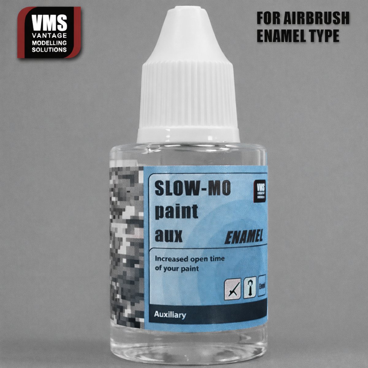 VMS Slow-Mo Paint Aux Enamel 50 ml Airbrush – Enamel Verfdroger-Vertrager voor Airbrush | 50 ml
