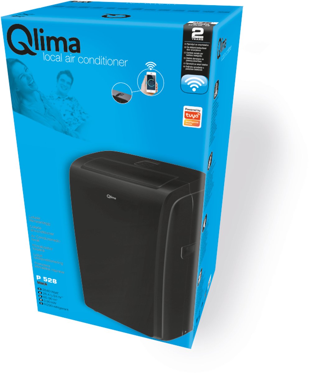 Qlima P 528 Mobiele Airconditioner 65 dB Zwart - - - €349,00