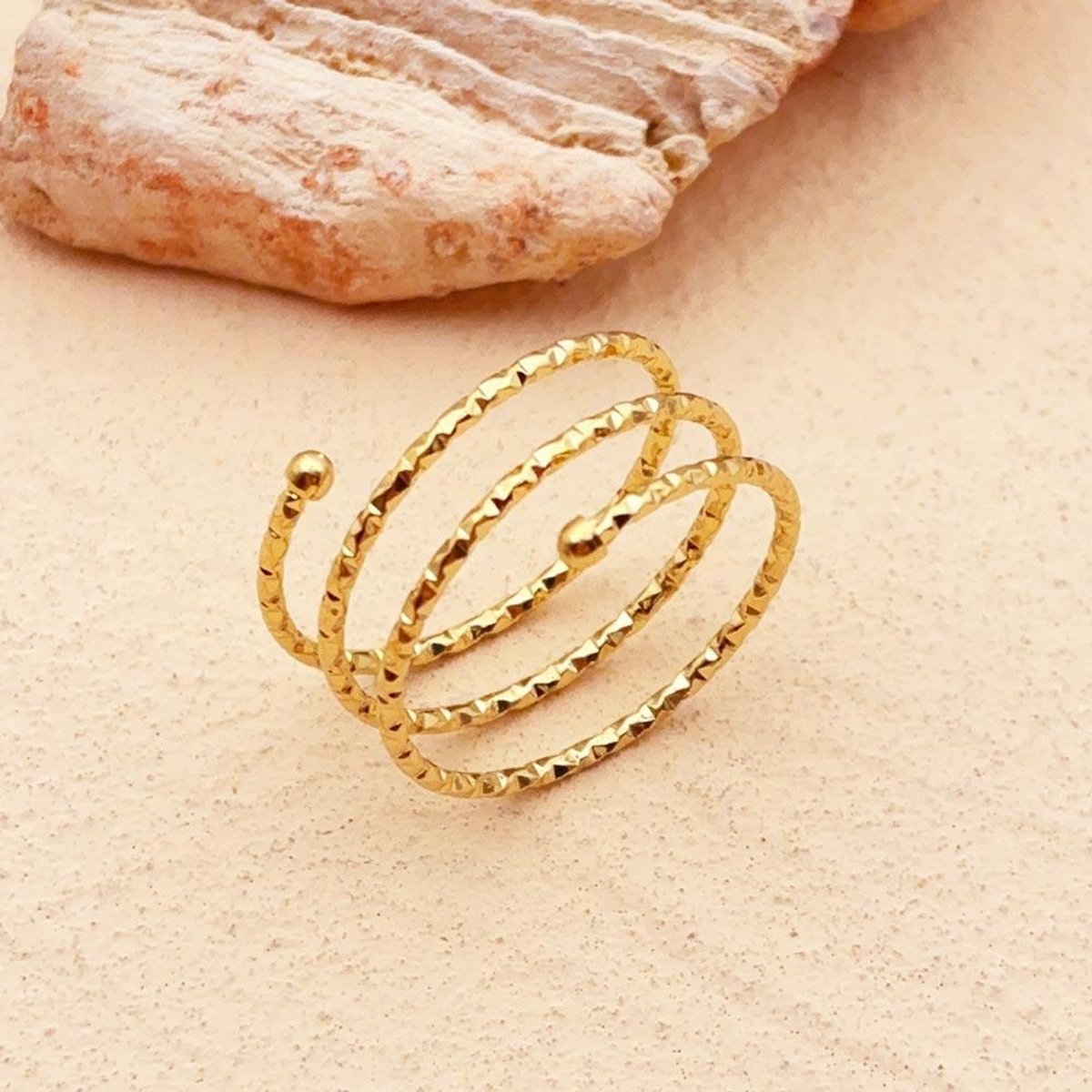 Ring Si Amor Sieraden RL0021-G Roestvrij Staal Kleur Goud