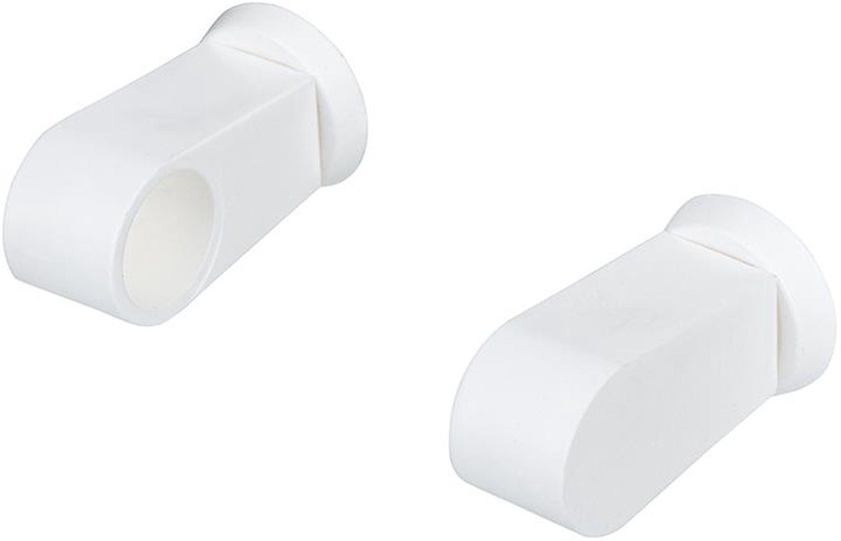 Intensions roedesteun vitrage - ø 13 mm - wit - 2 stuks