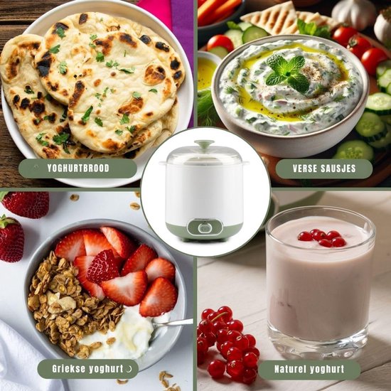 MIRA® Yoghurtmaker - Citruspers - Ijsmachine - Wit/Groen - 19cm x 17cm x 22cm van Merkloos — afbeelding 5