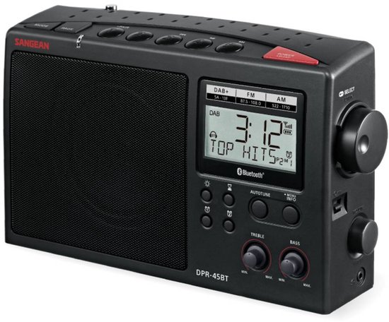 Sangean Radio DAB+, AM, FM DAB+, Bluetooth Zwart van Sangean — afbeelding 2
