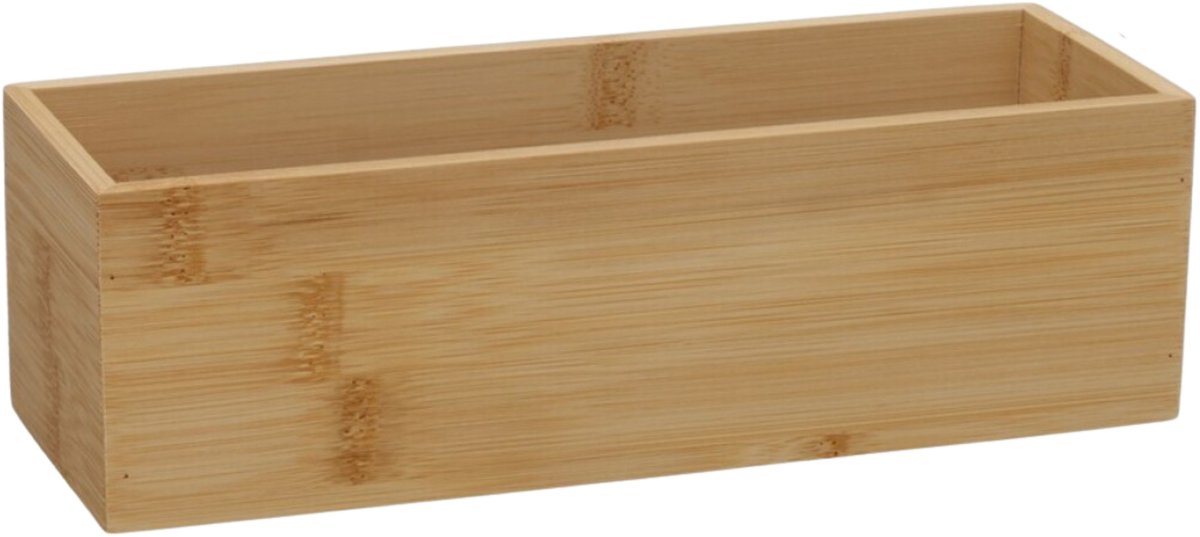 Gerimport Lade bakjes organiseer set - 8x delig - bamboe hout - opbergsysteem - 46 x 53 cm - opbergen - sorteren - lade verdelers