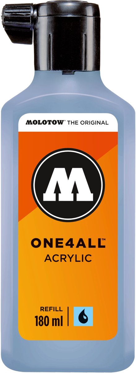 Molotow ONE4ALL™ - 180ml Pastel blauwe navul Inkt op acrylbasis