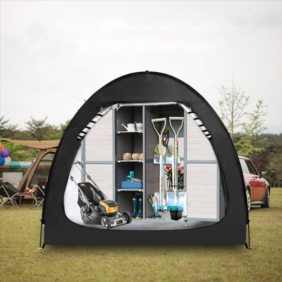 Fietstent voor 3-4 Fietsen - Waterdichte Fietsgarage 200x150x170 cm - Oxford 210D - Met Ventilatieraam van Merkloos — afbeelding 4