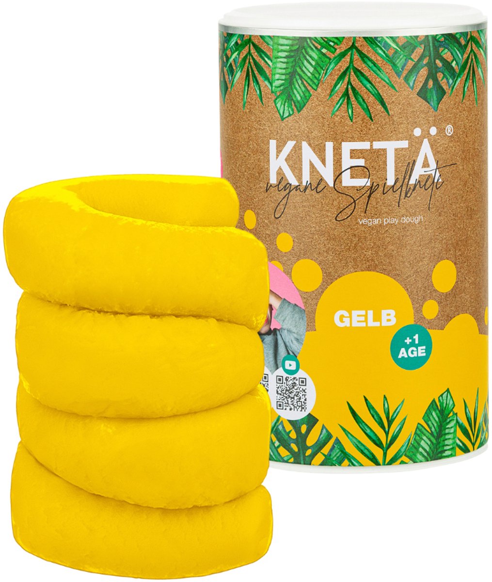 KNETA Vegan Speelklei - XXL Tube Geel 1000g