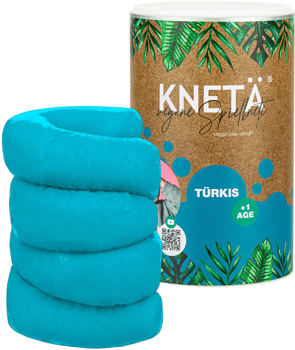 KNETA Vegan Speelklei - XXL Tube Turkoois 1000g