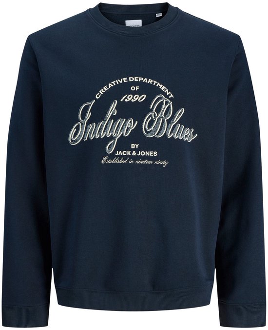 JACK&JONES PLUS – Denver Graphic Crew Sweater Heren (plussize) – Maat 3XL