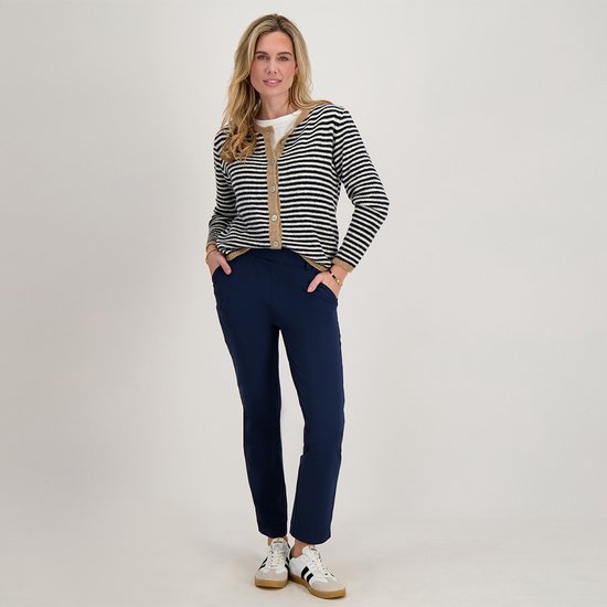 Je m'appelle Travelstof Dames Broek Regular fit Met stretch - Blauw - Maat XXL