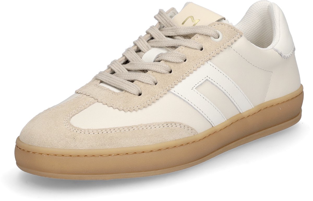 MIDS MOSS Dames sneaker wit zand