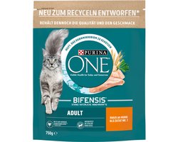 PURINA ONE BIFENSIS Adult droogvoer voor katten, rijk aan kip, (1 x 750g)