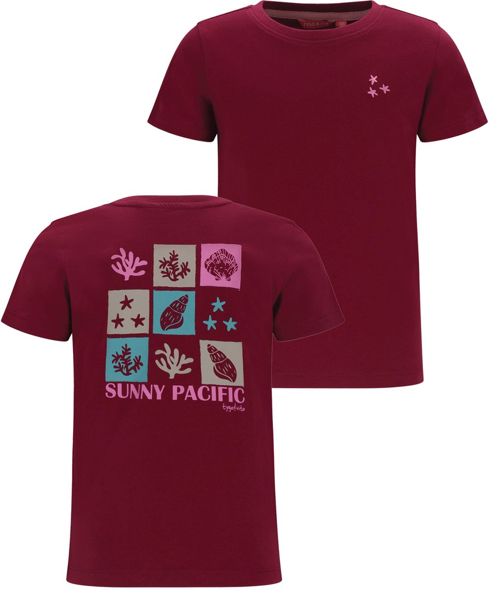 TYGO & vito meisjes T-shirt rood maat 98/104