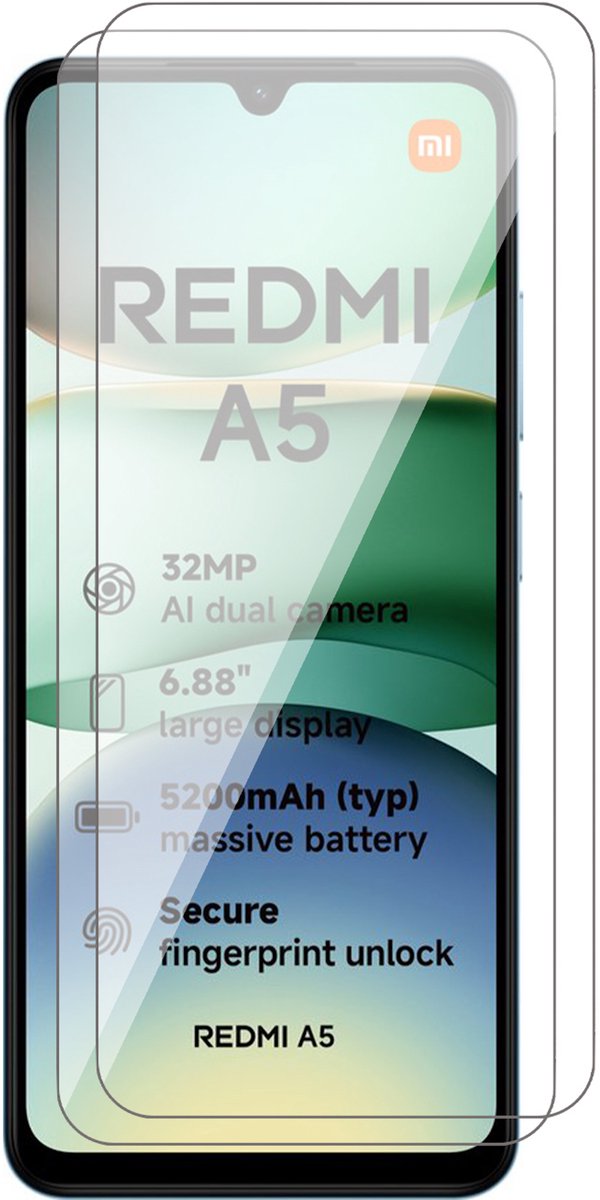 Screenprotector geschikt voor Xiaomi Redmi A5 4G / POCO C71 4G - 2x Glas Screen Protector