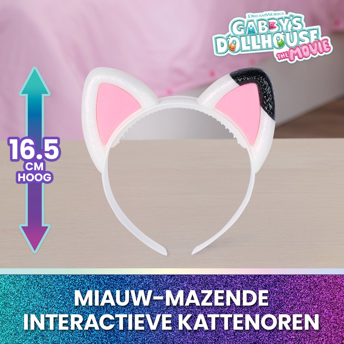 Gabby’s Poppenhuis De Film – Interactieve Kattenoren Haarband — afbeelding 4