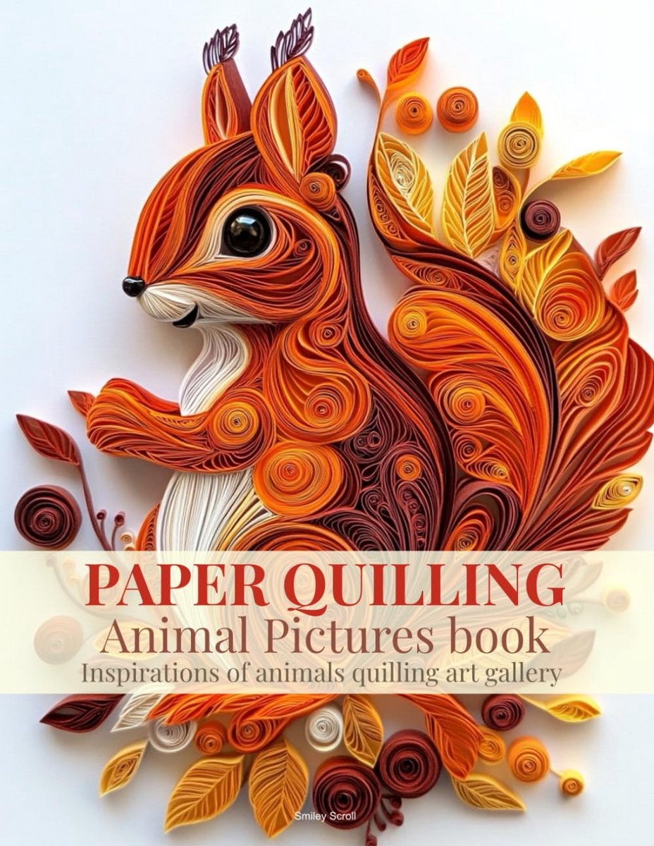 Boek met Papieren Quilling Dieren: Inspiratie voor Kunstwerken en Ontwerpen