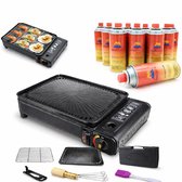 SMH LINE® Draagbare Party Grill - Camping kooktoestel - Gas barbecue - Incl. 4x Gasflessen