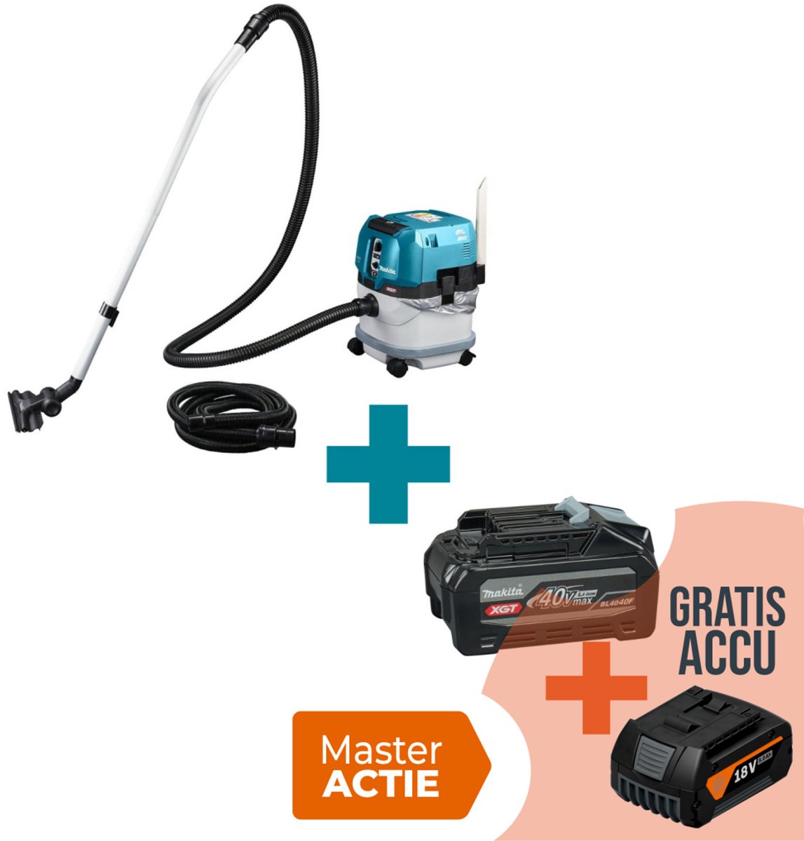 Makita VC004GLZ01 Accu Stofzuiger AWS XGT 40V Max Basic Body