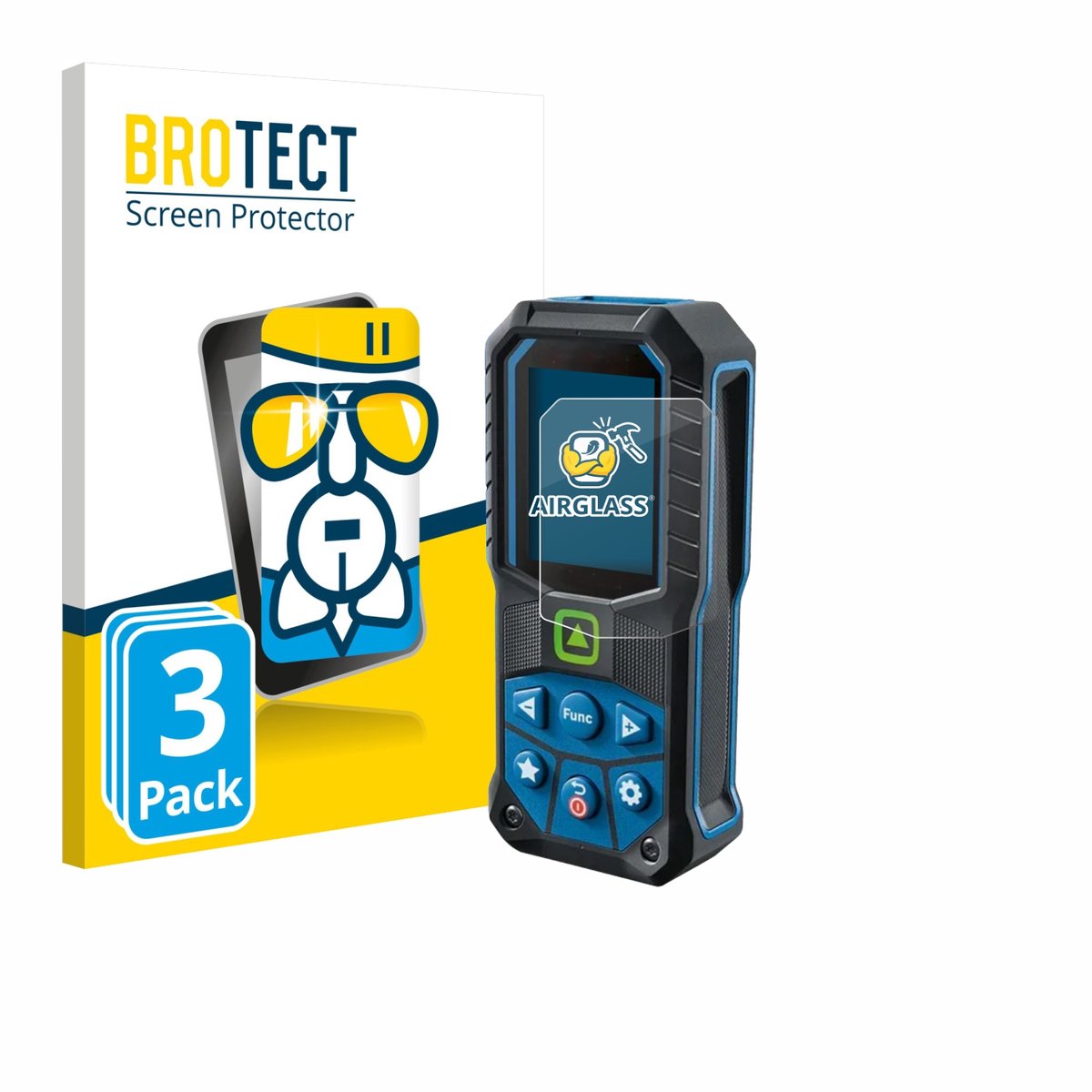 Screenprotector 3 Stuks voor Bosch GLM 50-23 Beschermglas transparant