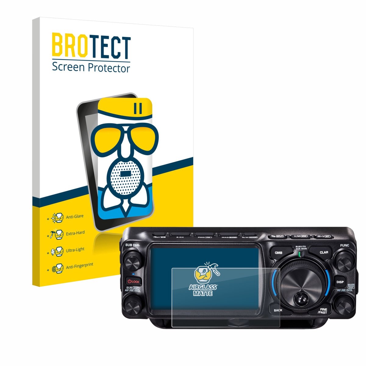BROTECT - Screenprotector voor Yaesu FTX-1 - Folie Beschermfolie Beschermglas matte