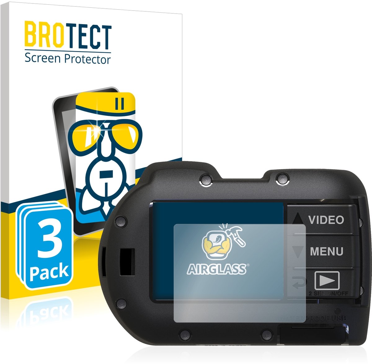 Screenprotector 3 Stuks voor SeaLife Micro 3.0 Beschermglas transparant