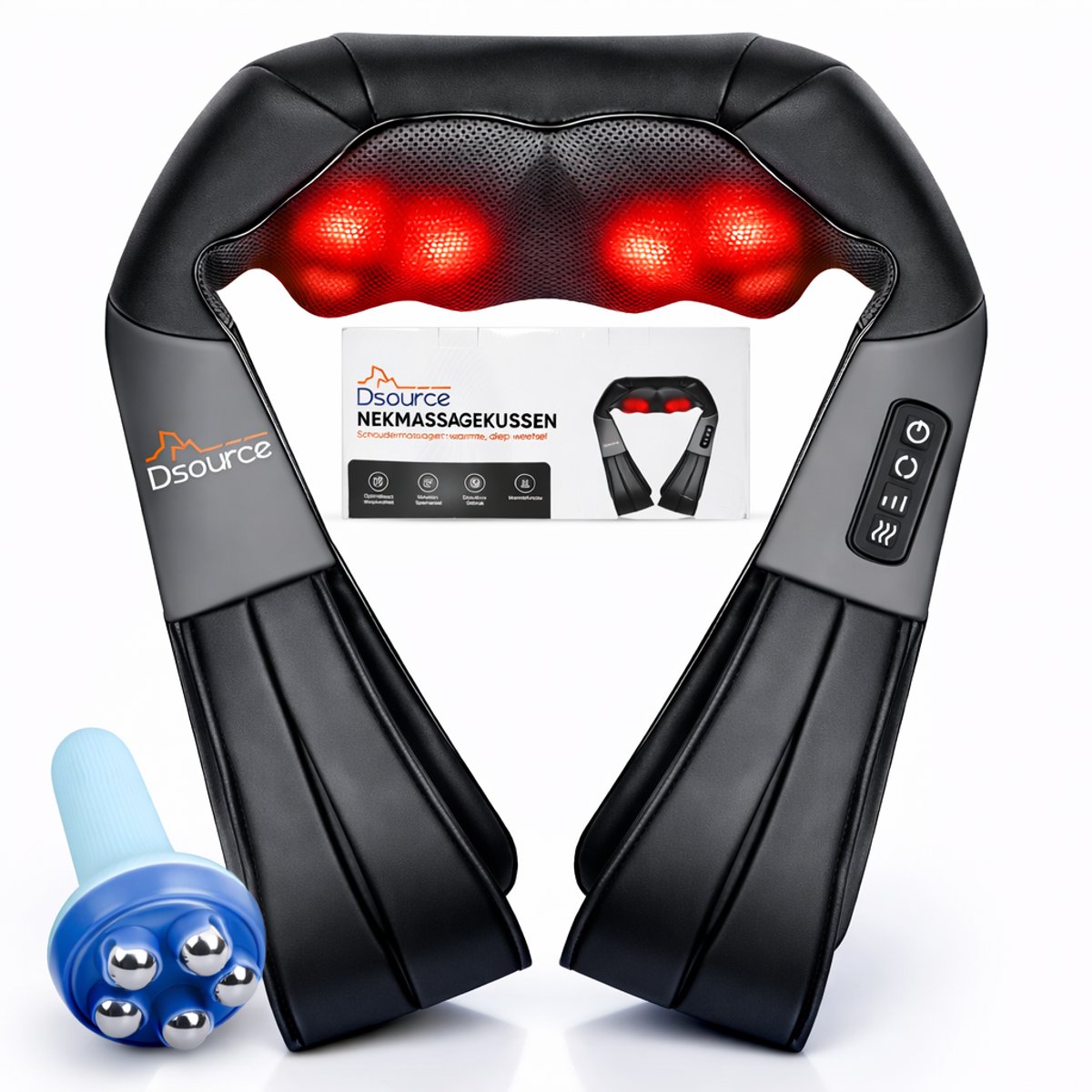 Dsource Nekmassage Apparaat - Draadloos Massagekussen Nek - Dsource - €47,95