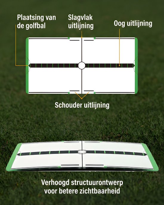 Stripe Trainings mirror, trainingsspiegel met alignment lijnen, Putting en Swing van Merkloos — afbeelding 4