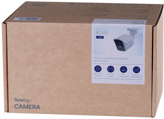 Synology BC500 - Netwerkbewakingscamera - vochtbestendig - kleur (Dag en nacht) - 5 MP - 2880 x 1620 - gemotoriseerd - audio - DC 12 V PoE 802.3af van Synology — afbeelding 4