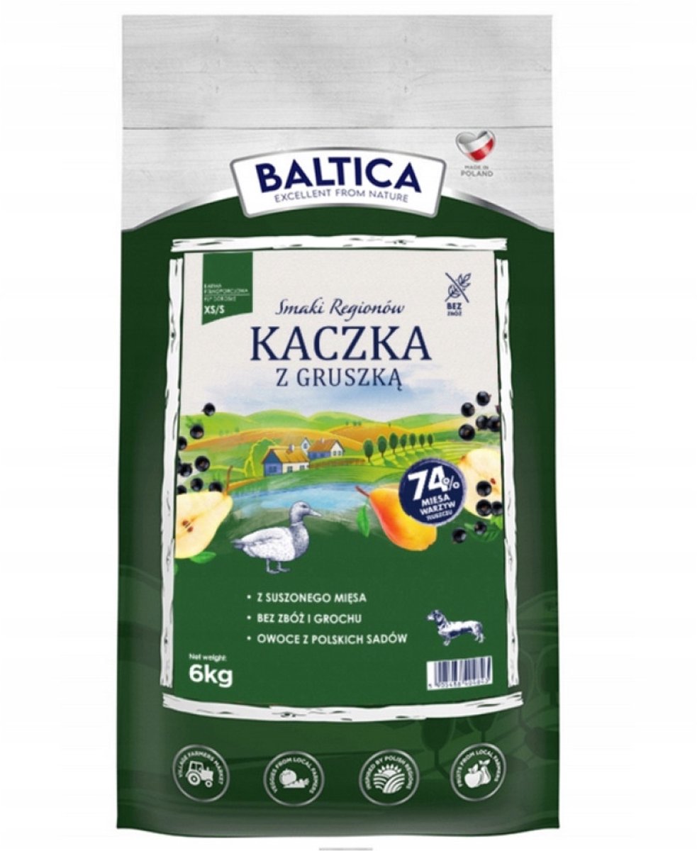 Baltica Baltica Smaki Regionów - Hondenvoer Eend met Peer - Maat XS/S (Kleine Rassen) - 6 kg - Graanvrij & Erwtenvrij