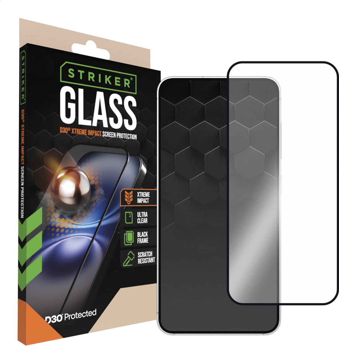 Striker Screenprotector geschikt voor Samsung Galaxy S26 Ultra Glazen | Striker Xtreme Impact Screenprotector - Case Friendly
