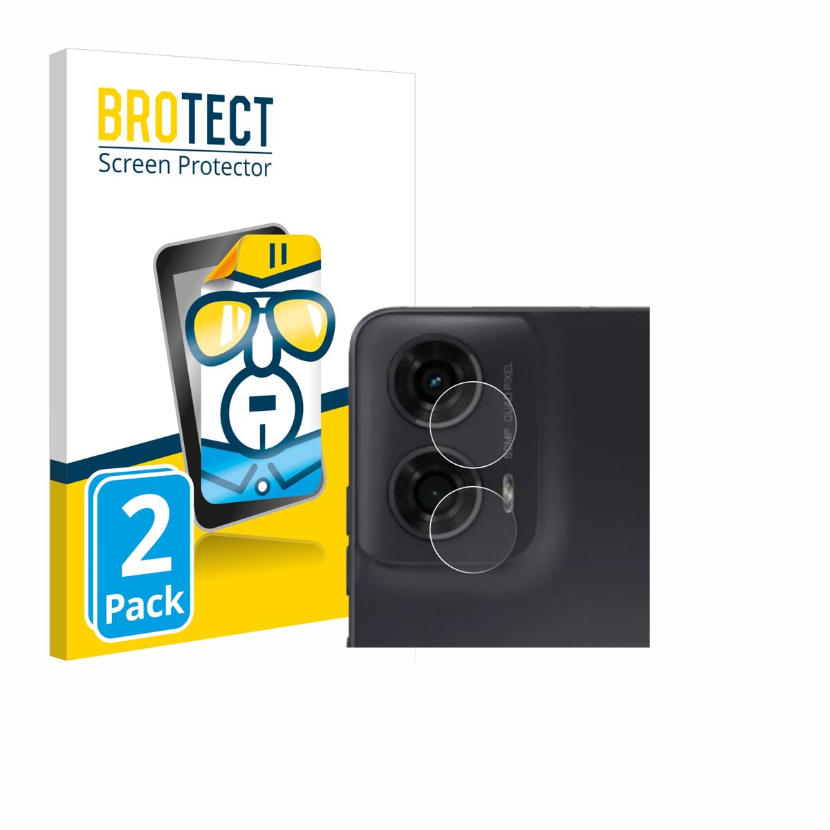 BROTECT - Screenprotector voor Motorola Moto G24 Power (ALLEEN Camera Lens) - Folie Beschermfolie transparant 2 Stuks