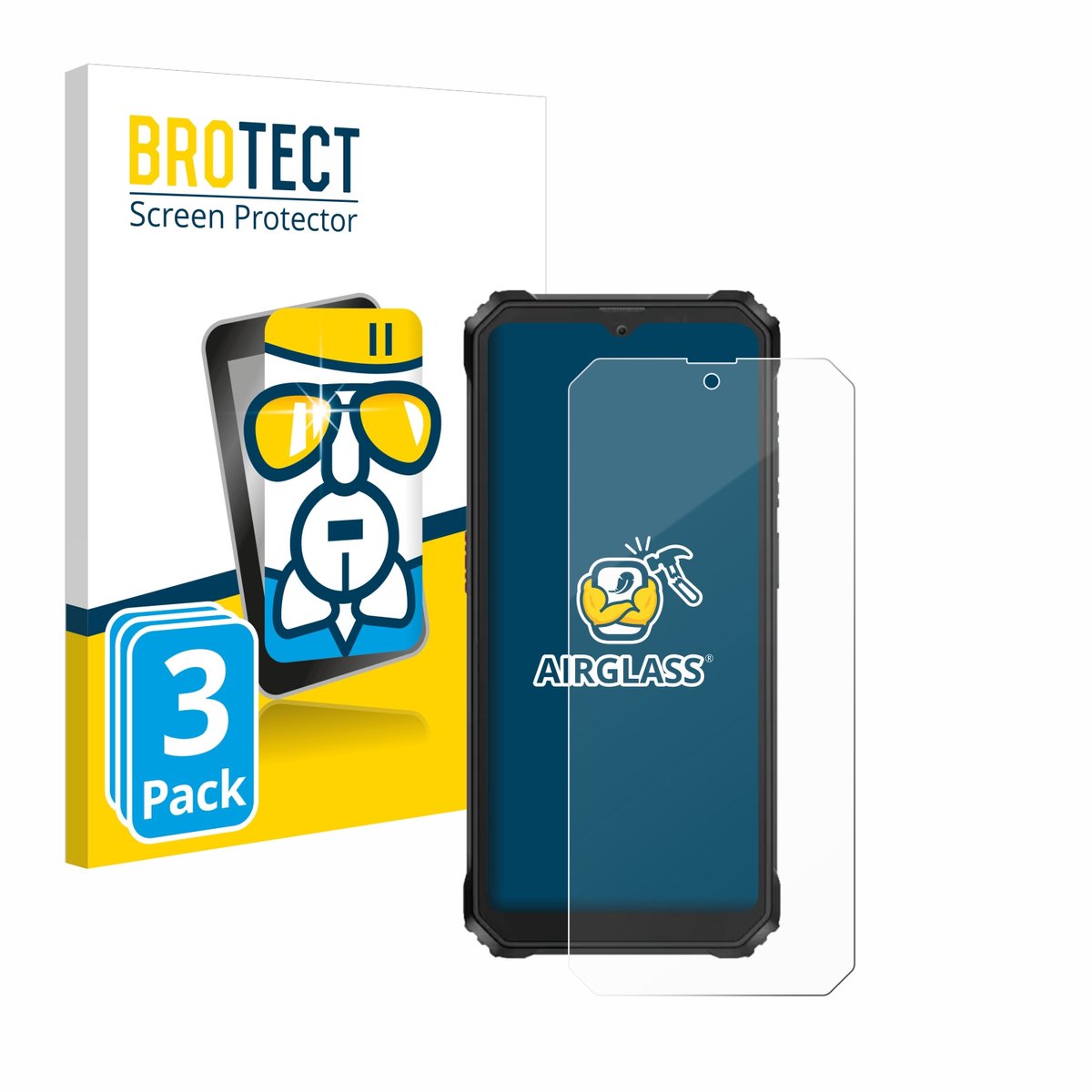 Screenprotector 3 Stuks voor Blackview BV6200 Plus Beschermglas transparant
