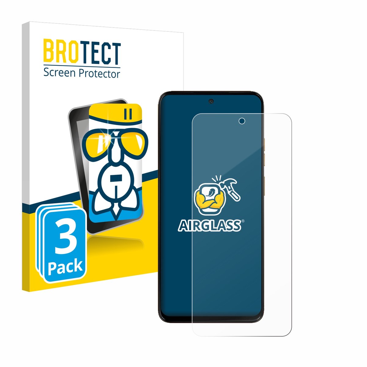 Screenprotector 3 Stuks voor Motorola Moto G15 Power Beschermglas transparant