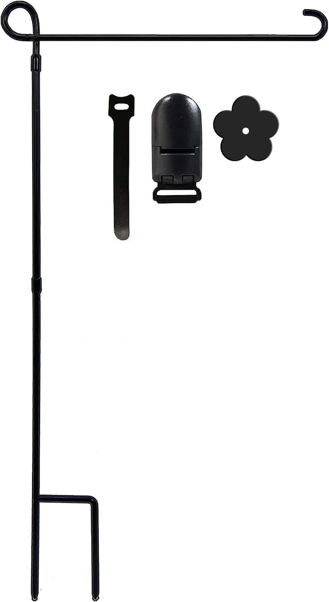 BOTC Vlaggenset - Premium Vlaggenmast voor in de tuin - Weerbestendige, gepoedercoate metalen vlaggenmast - met clip en stopper