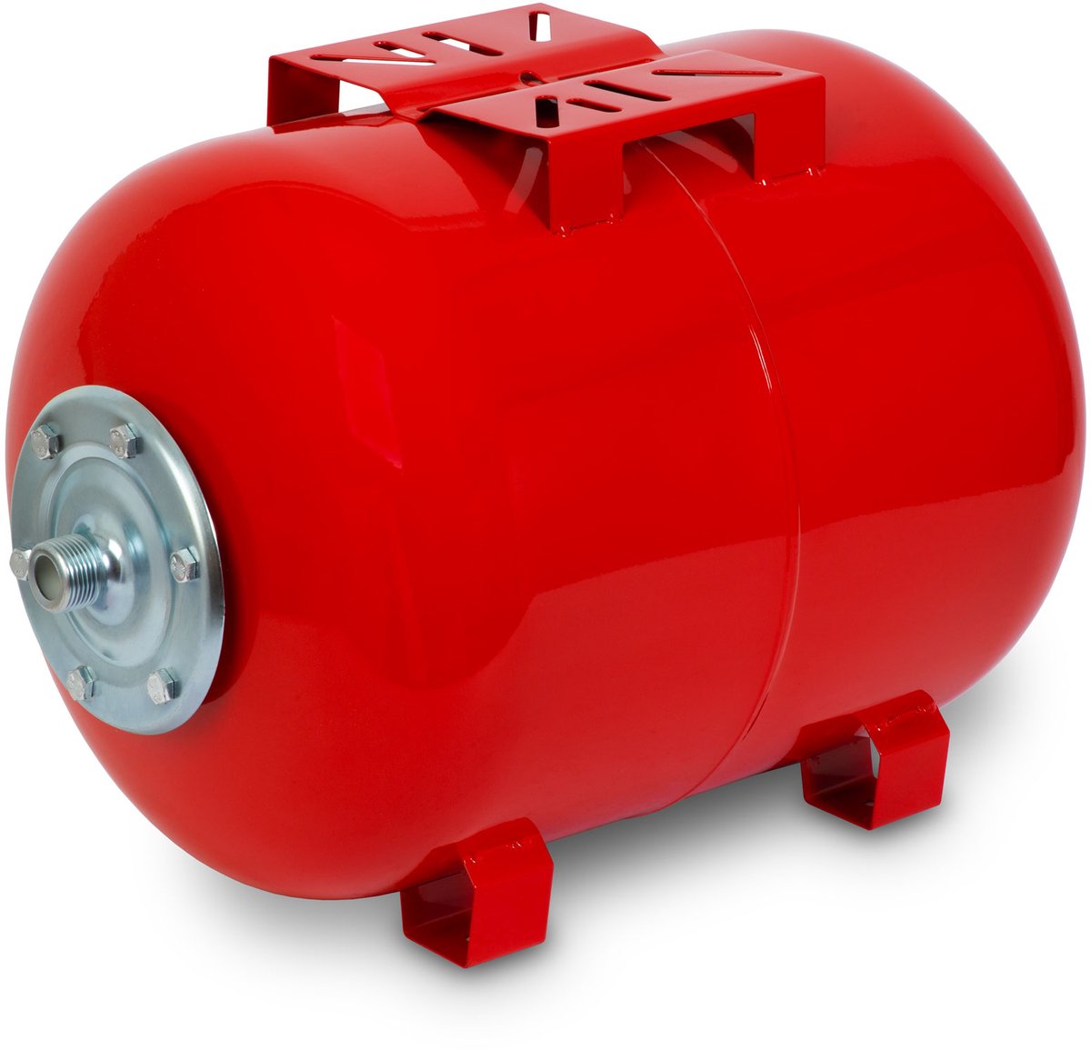 EBERTH Drukvat 50L 6 bar Horizontaal 1" Aansluiting Staal voor Hydrofoor Waterpomp
