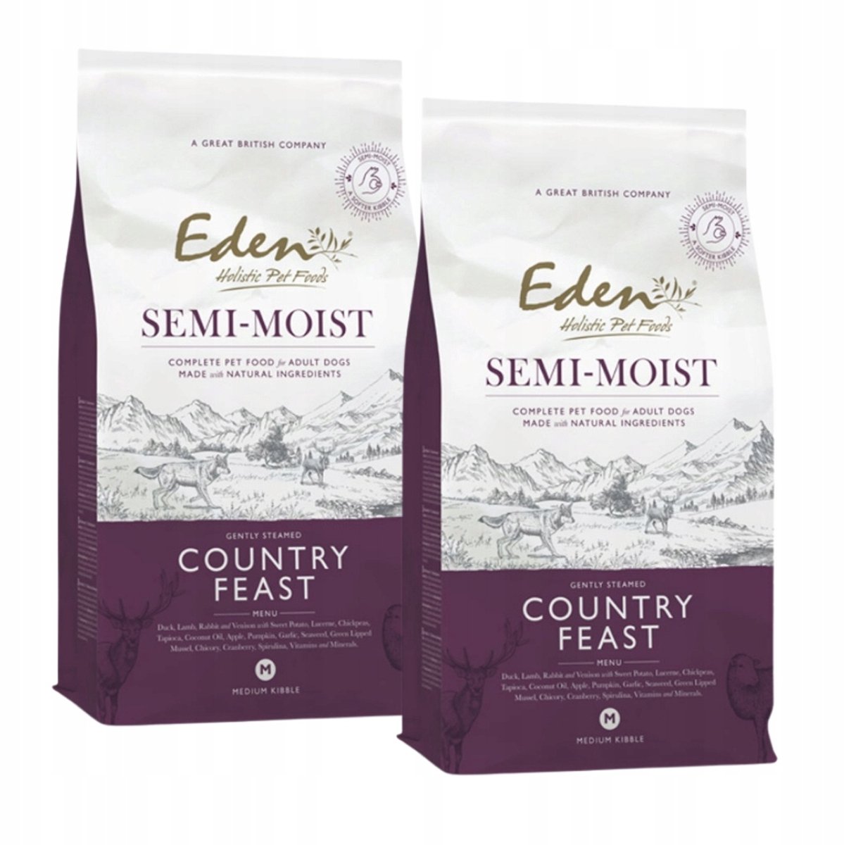 Eden Country Feast - Hondenvoer - Volwassen honden - Lam & Eend - Graanvrij - Huid & Vacht Ondersteuning