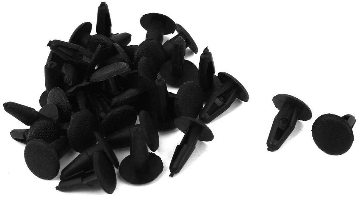 32 Stks Zwart Kunststof Klinknagels Clip 3mm x 5mm x 13mm