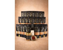 Ramadan Familiepakket – 24 Kruidenmixen (100g) + Amlou + Olijfolie + Saffraan – Marokkaans Kruiden Cadeaupakket