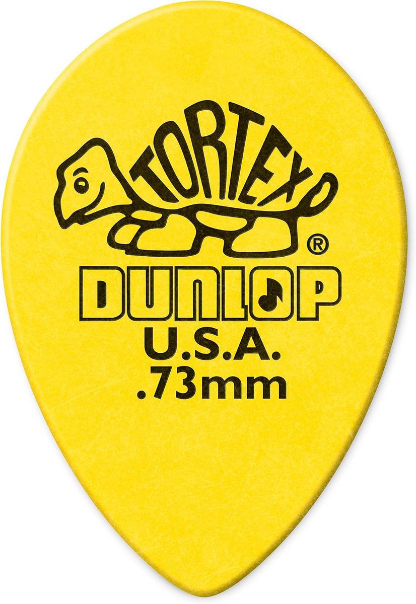 Gitaar Plectrums Druppelvorm Geel 0.73mm - 72 Stuks Set