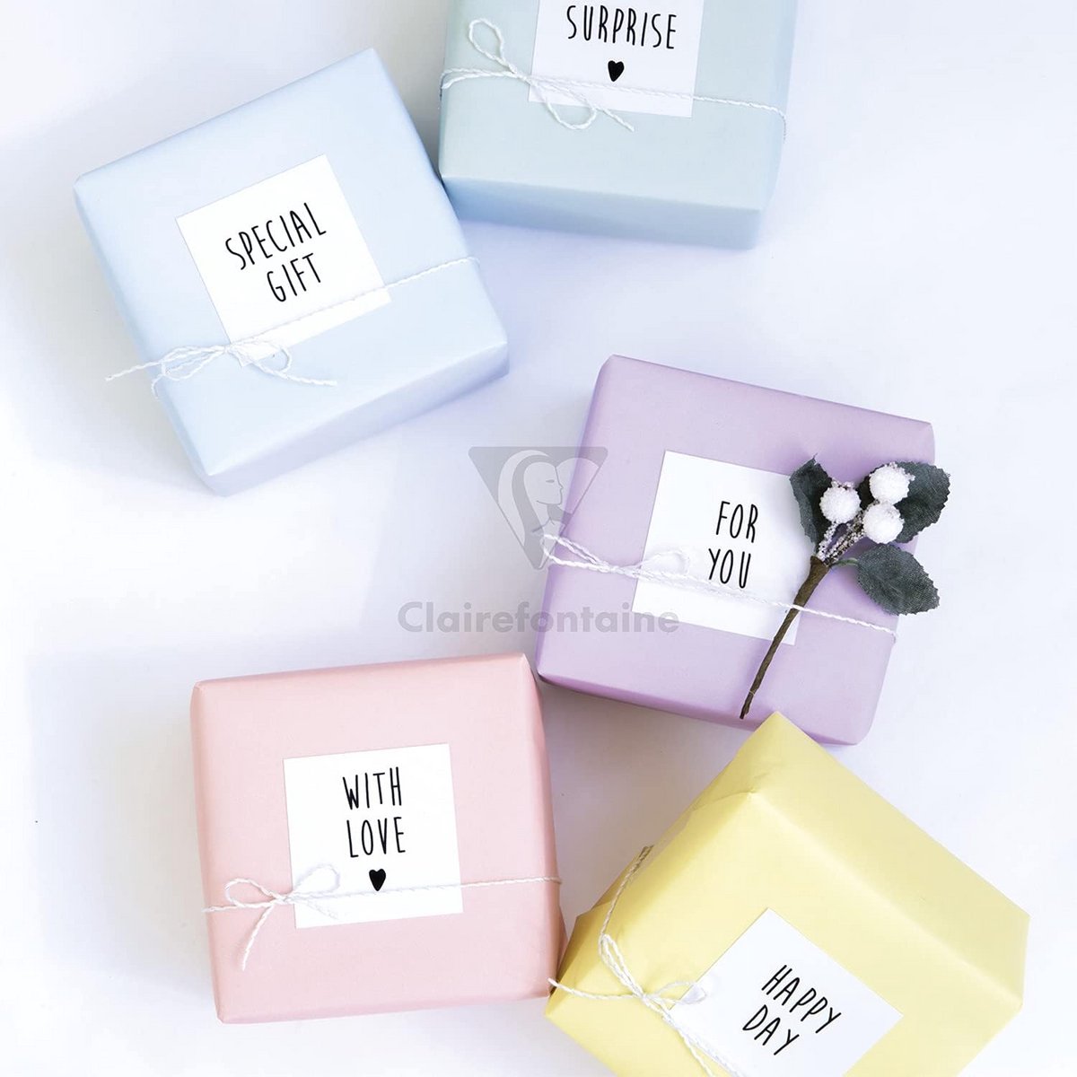 Cadeaupapier Rol in Pastelkleuren - Compact Formaat voor Kleine Geschenken