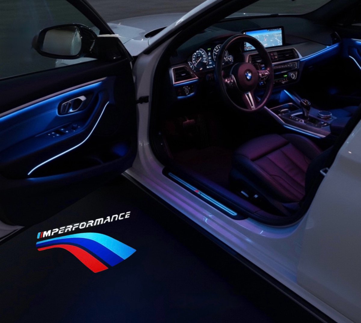 RD Customz® BMW Deur Logo Projector - Instapverlichting - M Dynamic Logo - Auto deur verlichting - Auto interieur - BMW accessoires - Set van 2 - Portierverlichting - Laser Projector - 3/4/5/6/7 serie - M3/M5 - X1/X3/X4/X5/X6 - GT