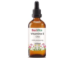Vitamine E Olie 100ml Pipetfles Glas - Voor Huid en Haar Producten - 100% Natuurlijke Tocoferol - Huidolie