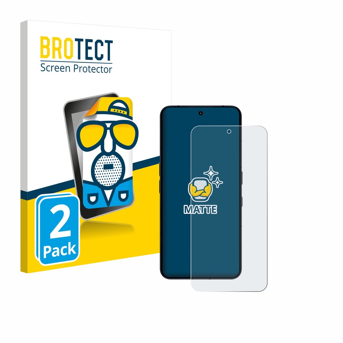 BROTECT - Screenprotector voor Nothing Phone (3) - Folie Beschermfolie matte 2 Stuks
