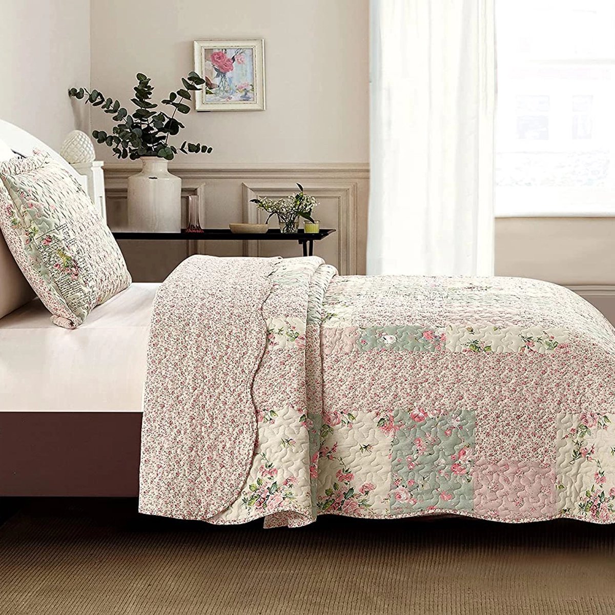 Lavandoux - Bedsprei - Quilt - Rosebud - 160x220cm - 1-persoons - Roze — cadeau in Wonen & Interieur - foto 2