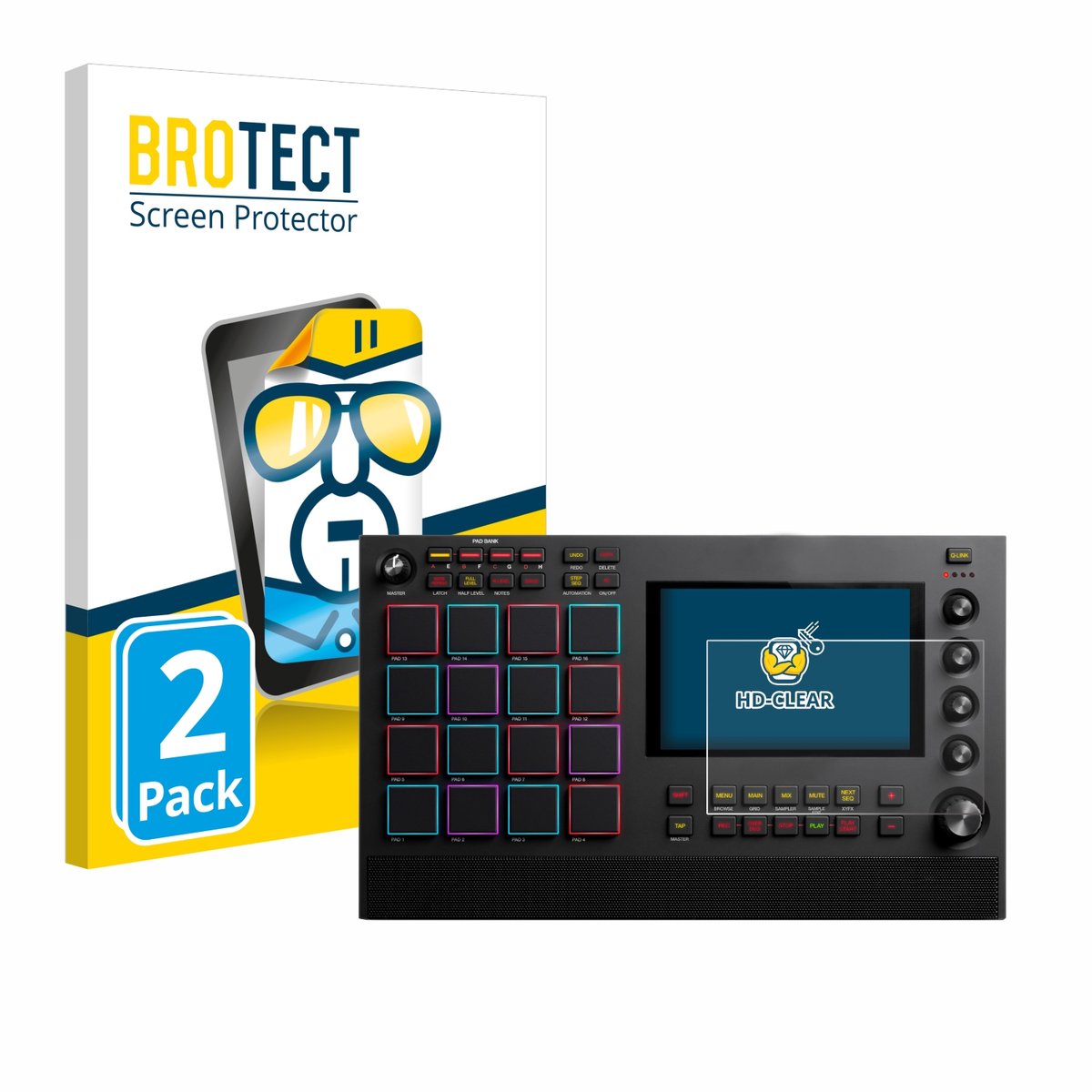 BROTECT - Screenprotector voor Akai MPC Live II - Folie Beschermfolie transparant 2 Stuks
