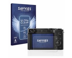 Savvies - Screenprotector voor Panasonic Lumix DMC-TZ100 - Folie Beschermfolie transparant 6 Stuks