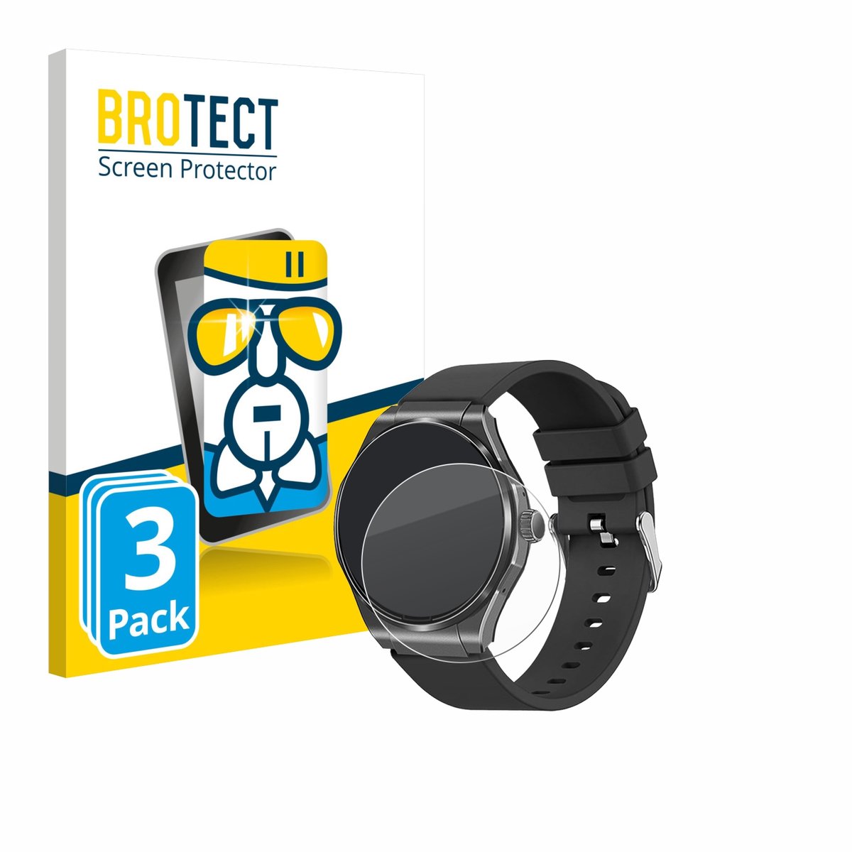 Screenprotector 3 Stuks voor Knauermann Pro 3 2024 (rond) Beschermglas transparant